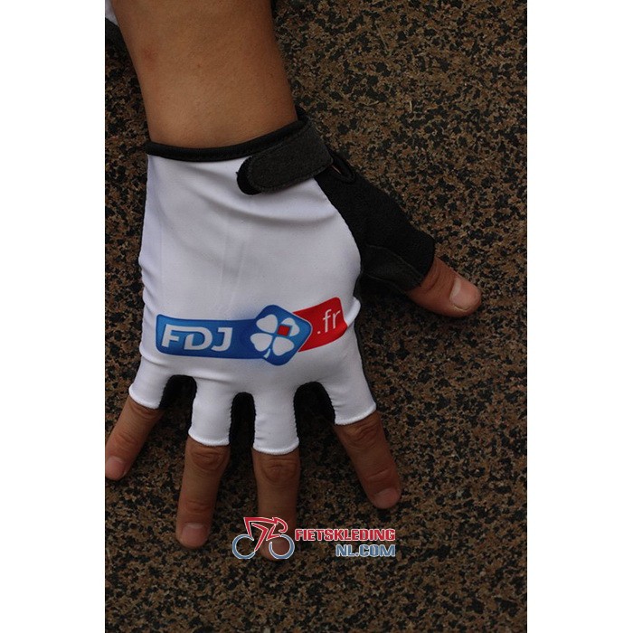 2020 FDJ Korte Handschoenen Wit